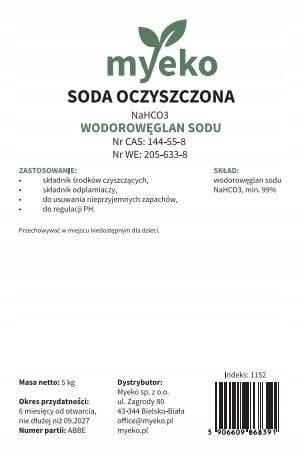 SODA OCZYSZCZONA WODOROWĘGLAN SODU ODPLAMIACZ CZYSZCZENIE PRANIE CZYSTY 5kg