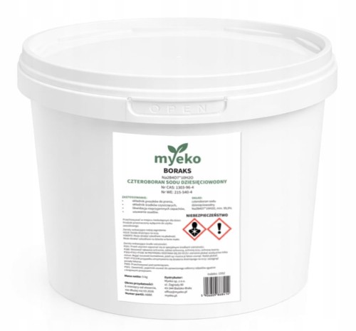 BORAKS BORAX CZYSTY CZTEROBORAN SODU 10-WODNY PRANIE CZYSZCZENIE 5kg