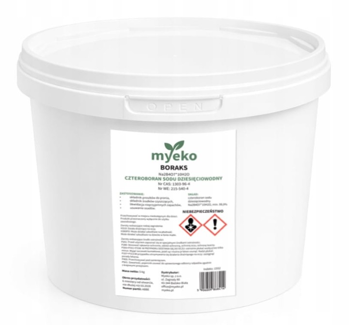 BORAKS BORAX CZYSTY CZTEROBORAN SODU 10-WODNY PRANIE CZYSZCZENIE 5kg