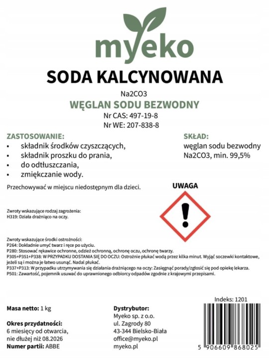 ZESTAW DO PRANIA PŁATKI MYDLANE 1KG + BORAKS 1KG + SODA KALCYNOWANA 1KG