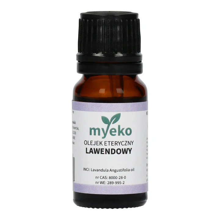 Olejek eteryczny lawendowy myeko 10 ml – butelka z zakraplaczem