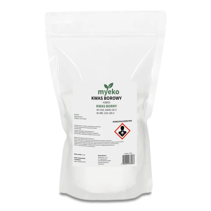 Kwas borowy 1 kg myeko – kwas borny H3BO3