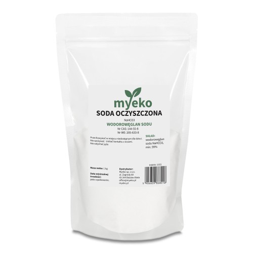 Soda oczyszczona 1 kg myeko – wodorowęglan sodu NaHCO3