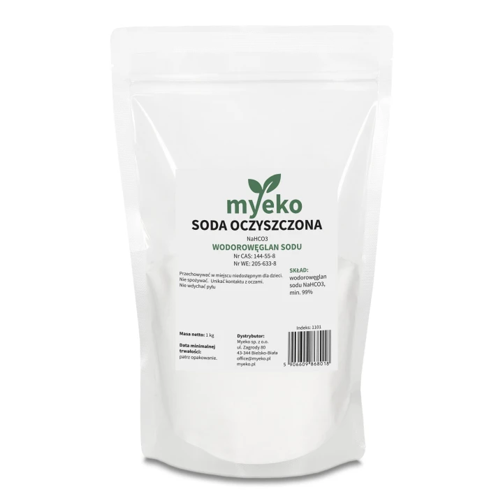 Soda oczyszczona 1 kg myeko – wodorowęglan sodu NaHCO3