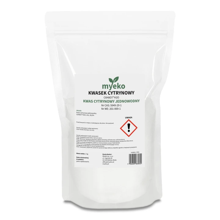 Kwasek cytrynowy 1 kg myeko – kwas cytrynowy jednowodny