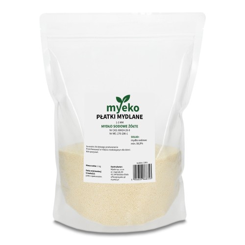 Płatki mydlane 1 kg myeko – mydło sodowe żółte 1–3 mm