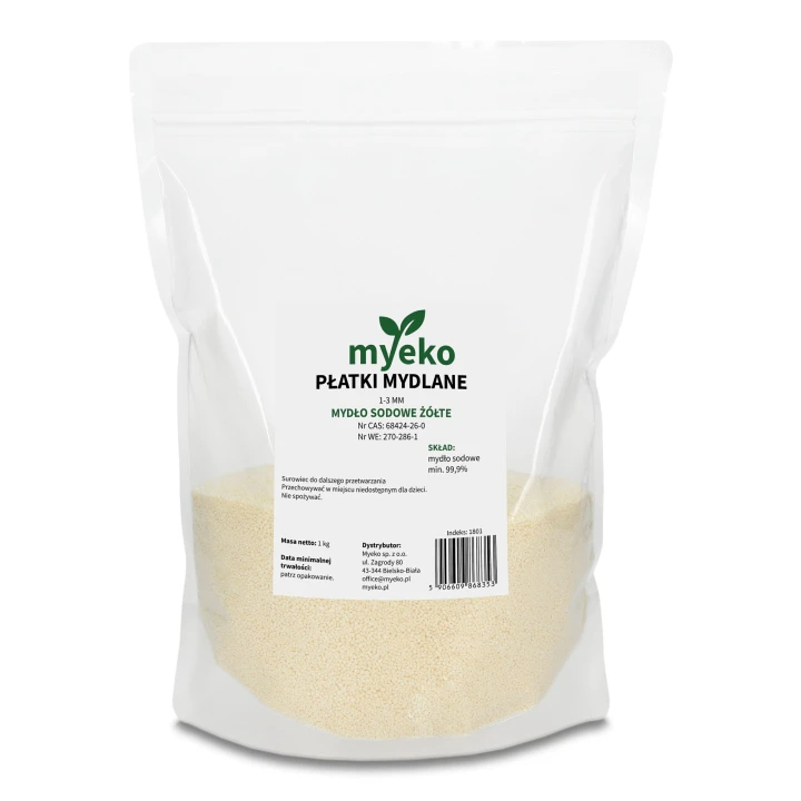 Płatki mydlane 1 kg myeko – mydło sodowe żółte 1–3 mm