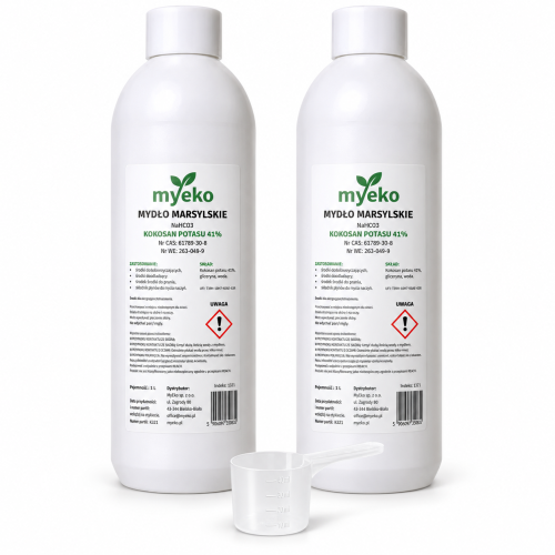 Mydło marsylskie w płynie 2 × 1 l z miarką