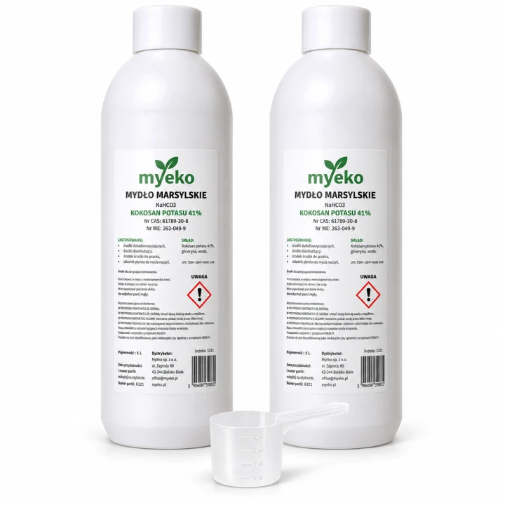 Mydło marsylskie w płynie 2 × 1 l z miarką